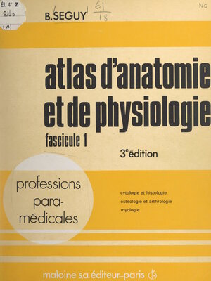 cover image of Atlas d'anatomie et de physiologie, 1